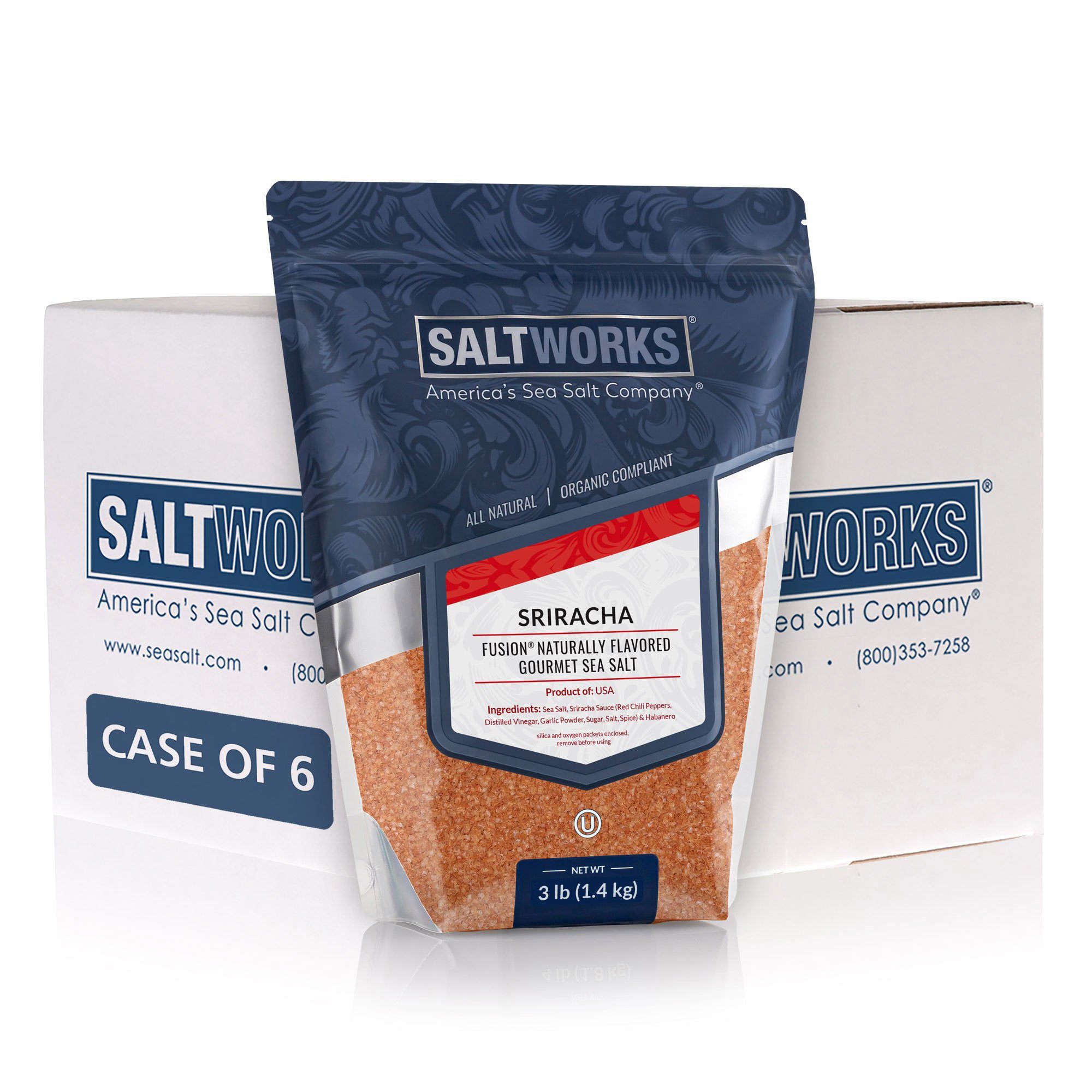 Sriracha Fusion® Flavored Sea Salt (Wholesale)