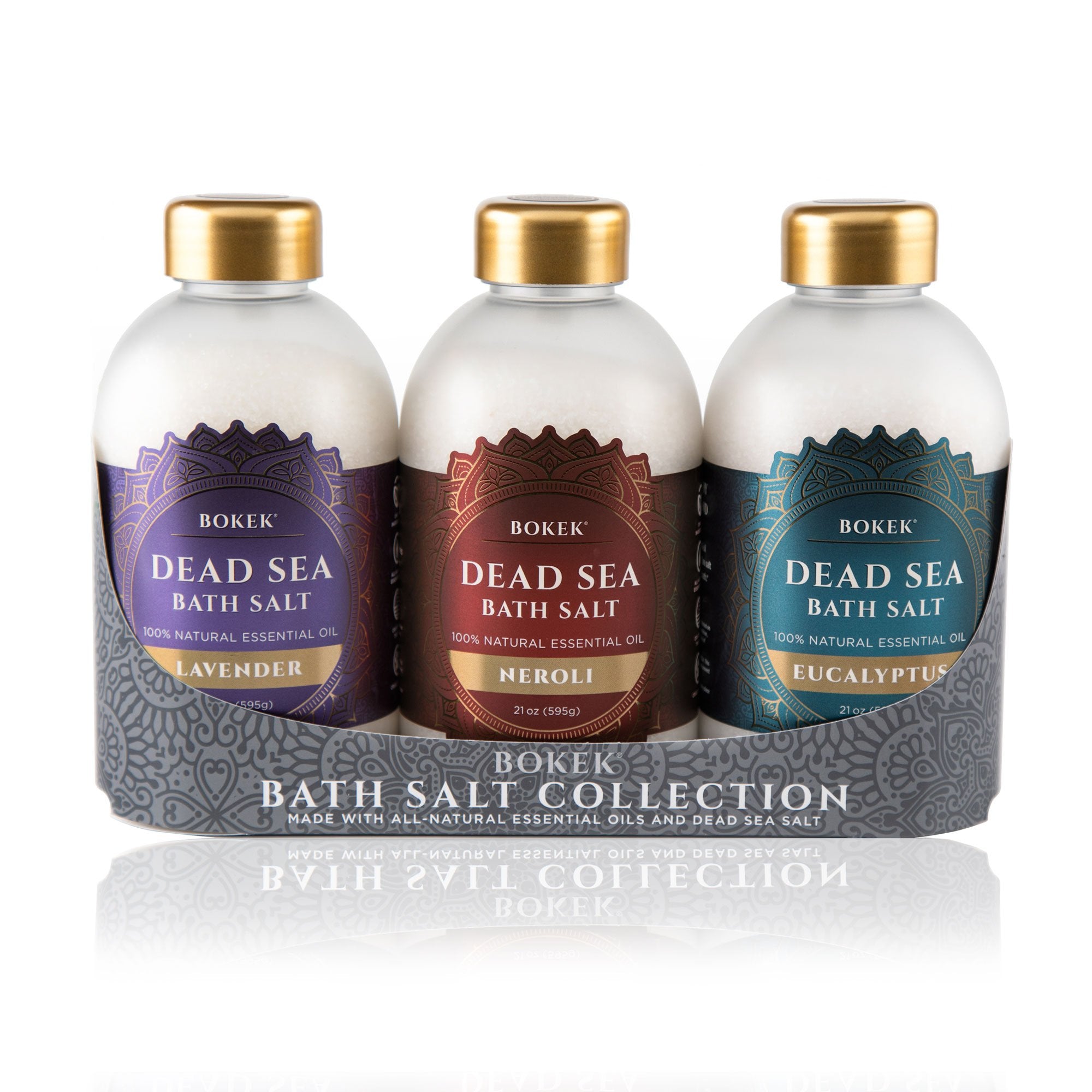 Bokek® Dead Sea Bath Salt Gift Set | Lavender, Neroli, Eucalyptus Scented Bath Salt