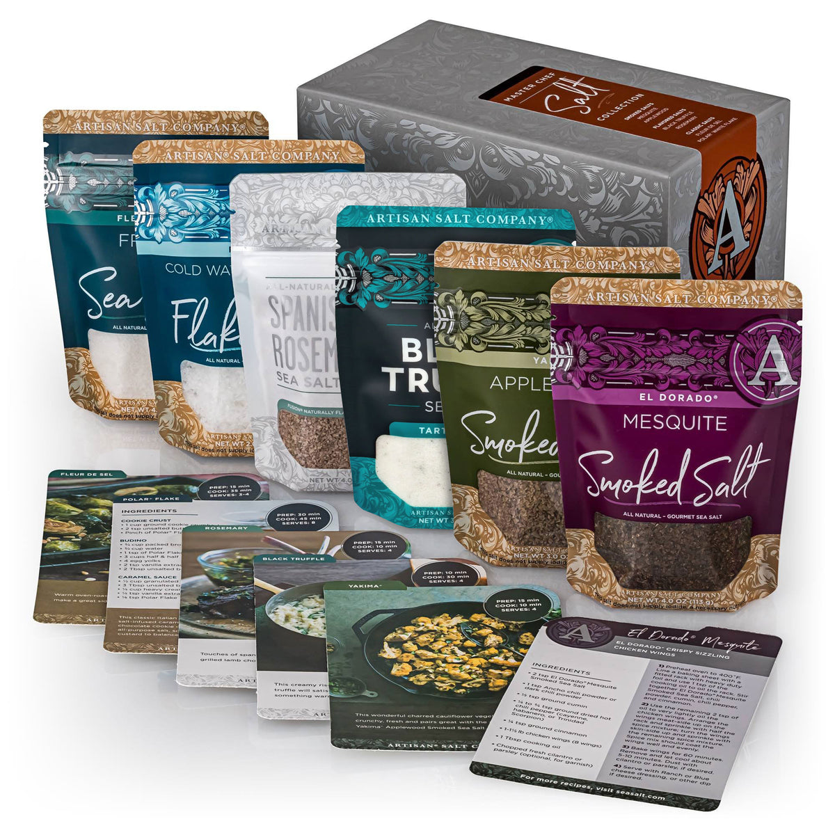 Artisan® Master Chef Salt Gift Set Limited Edition Recipe Box