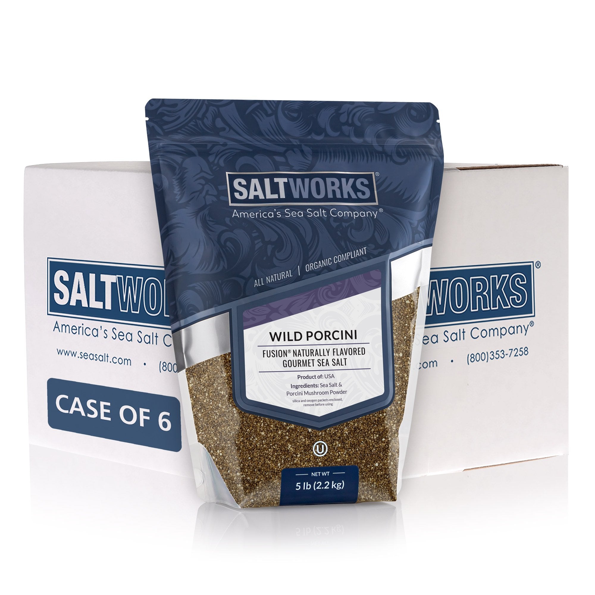 Wild Porcini Fusion® Flavored Sea Salt (Wholesale)