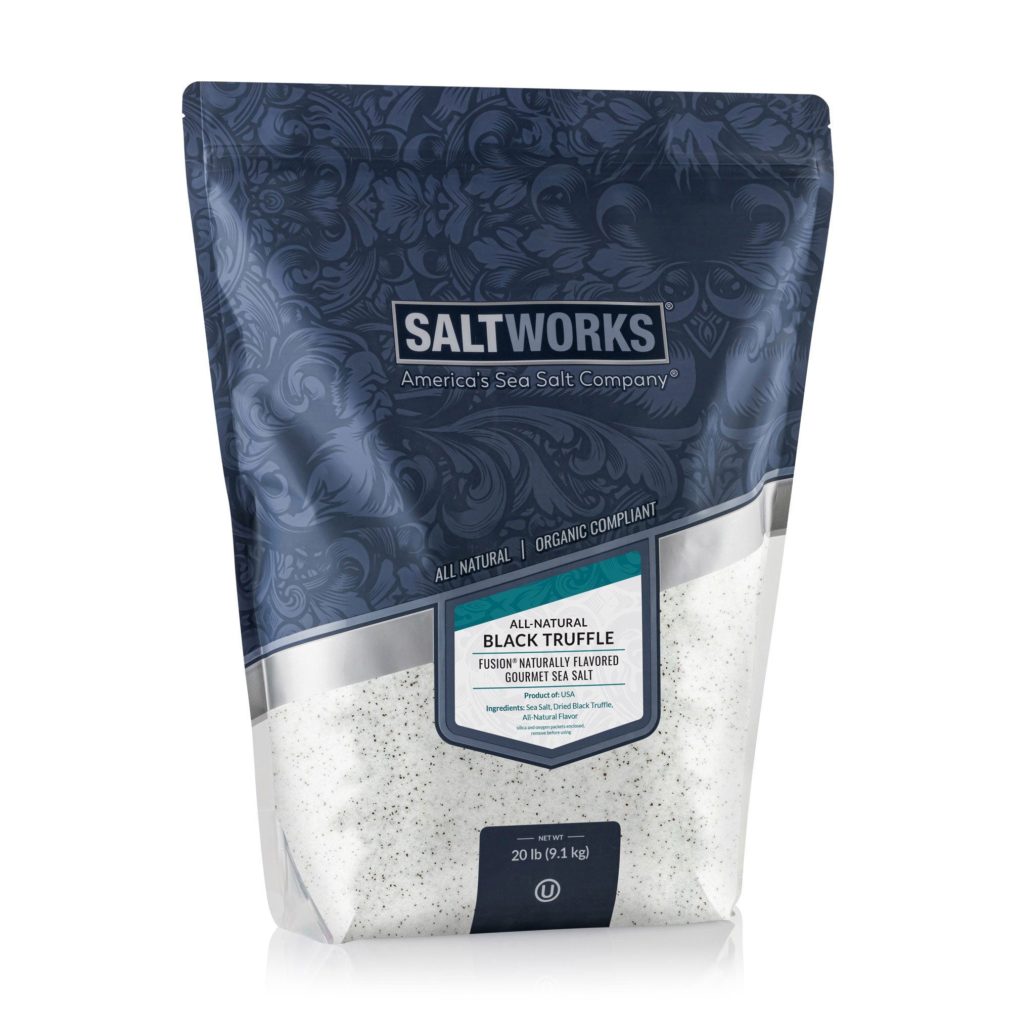 All-Natural Black Truffle Fusion® Flavored Sea Salt (Wholesale)