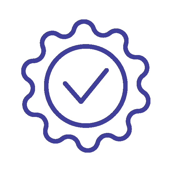 Badge with check icon